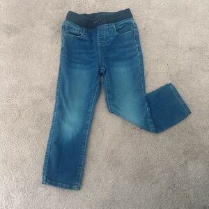 Wonder Nation Kids' Dark Blue Jeans with Black Waistband